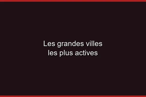 Les grandes villes les plus actives