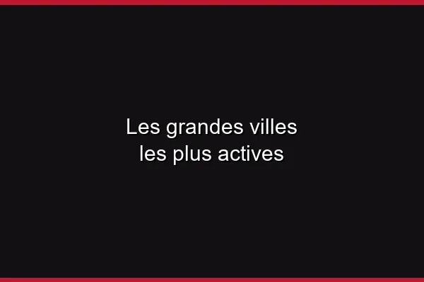 Les grandes villes les plus actives