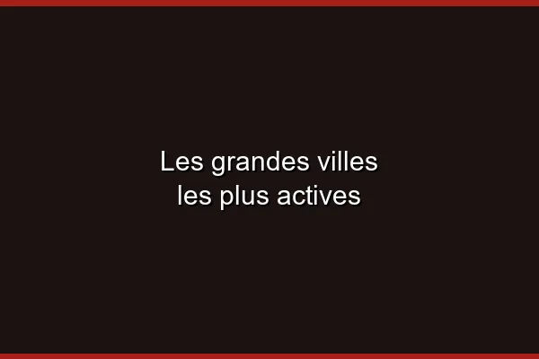 Les grandes villes les plus actives