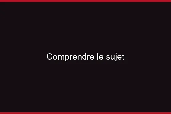 Comprendre le sujet