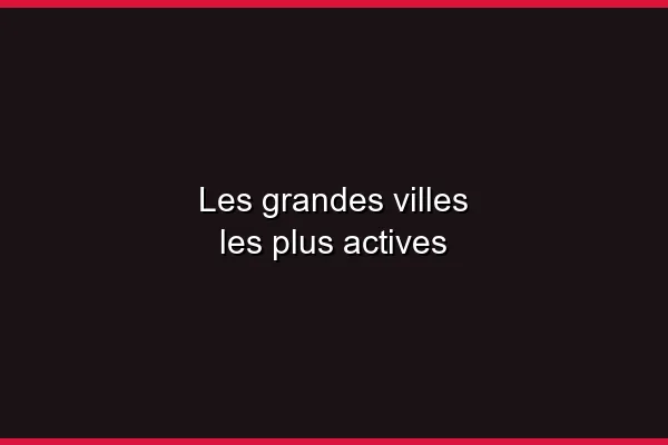 Les grandes villes les plus actives